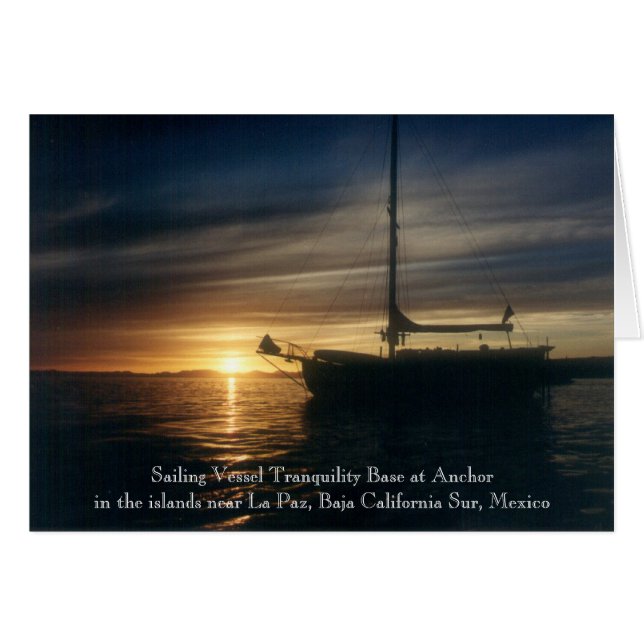 SeglingskyttelTranquility baserar på ankrar Hälsningskort (Framsidan Horizontal)
