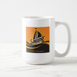 Seglingsol och hav kaffemugg