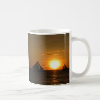 Seglingssolnedgångsmugg Kaffemugg