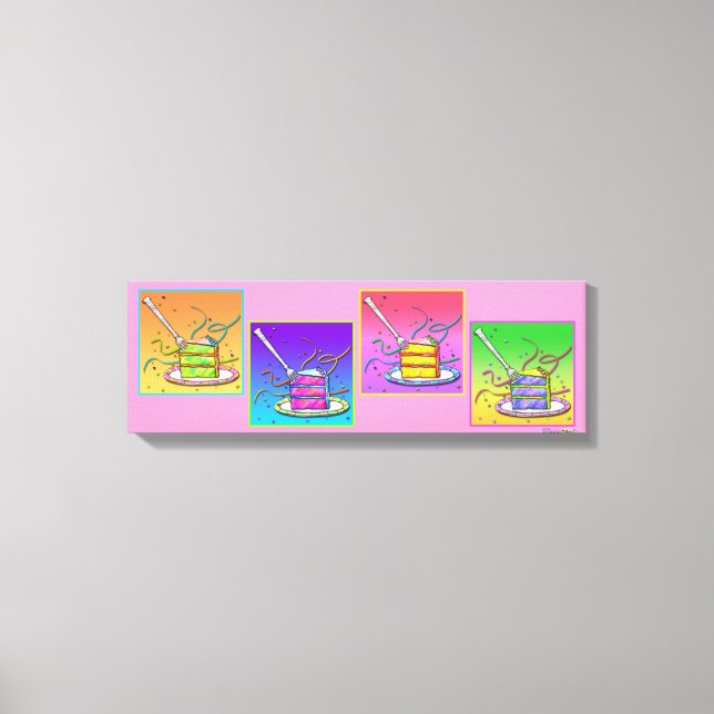 Segment av CAKE Pop Art (long) Gallery Wrapped Can Canvastryck (Framsida)