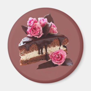 Segment av dekorativ chokladsvamp magnet