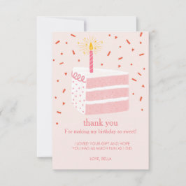 Segment av födelsedagskaka - plattform tack kort