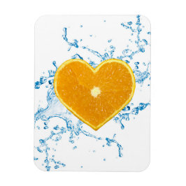 Segment av hjärtformad Orange Magnet