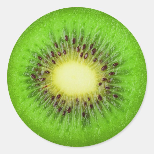 Segment av kiwi runt klistermärke (Framsida)