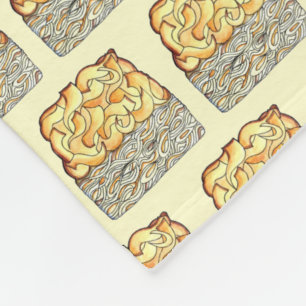 Segment av Kugel Jewish Egg Noodle Casserole Fleecefilt