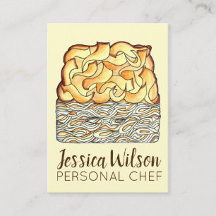Segment av Kugel Jewish Egg Noodle Casserole Visitkort