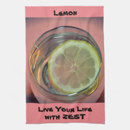 Segment av Lemon Live Life med Zest Rosa Kökshandduk