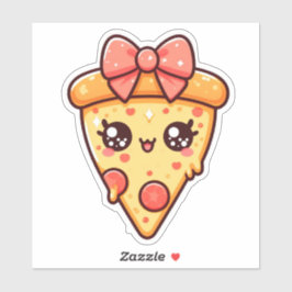 Segment av lycka Cute Kawaii Pizza Klistermärken