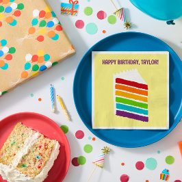 Segment av regnbåge, kummel, Anpassningsbar Party Pappersservett