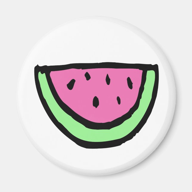 Segment av vattenmelon magnet (Framsidan)