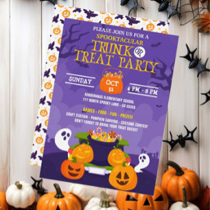 Segment eller Beat Halloween fest Inbjudningar