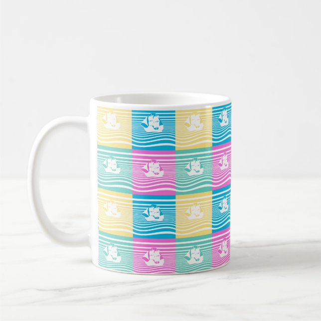 Segment fraktas mönster kaffemugg (Vänster)