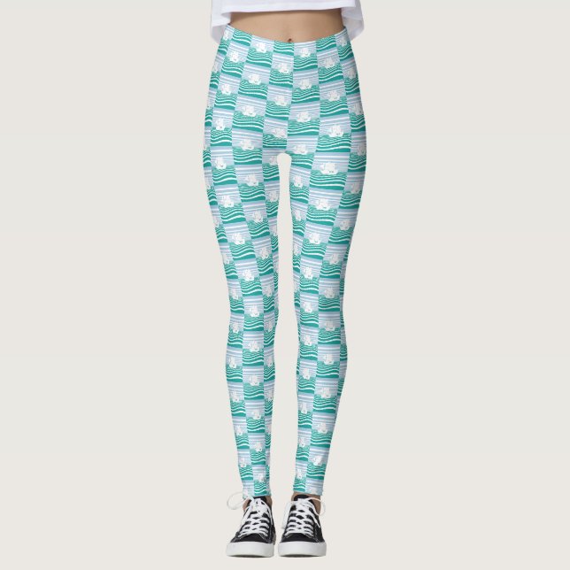 Segment fraktas mönster leggings (Framsida)