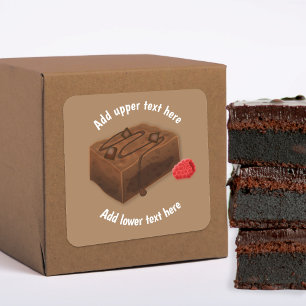 Segment i Anpassningsbarna Chocolate Brownie - 2 L Fyrkantigt Klistermärke