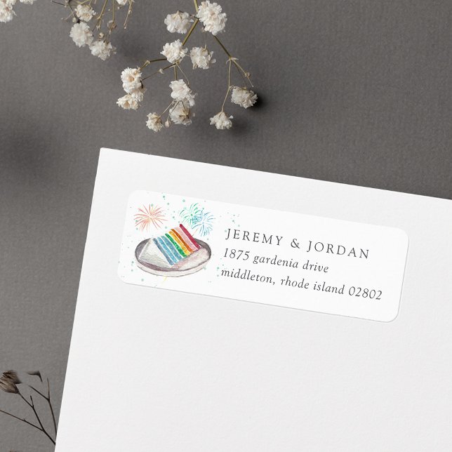 Segment i Returadressen Kärlek Personlig Par Returadress Etikett (Skapare uppladdad)