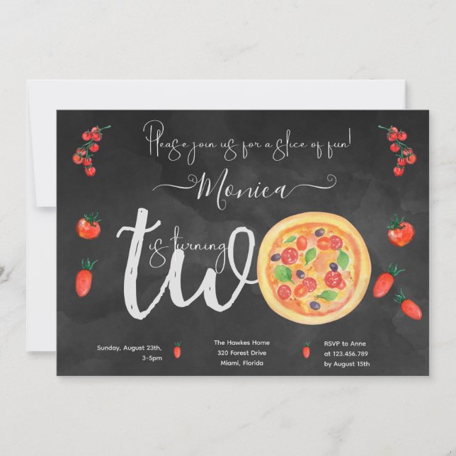 Segment i roligten, andra födelsedag inbjudningar (Framsida)