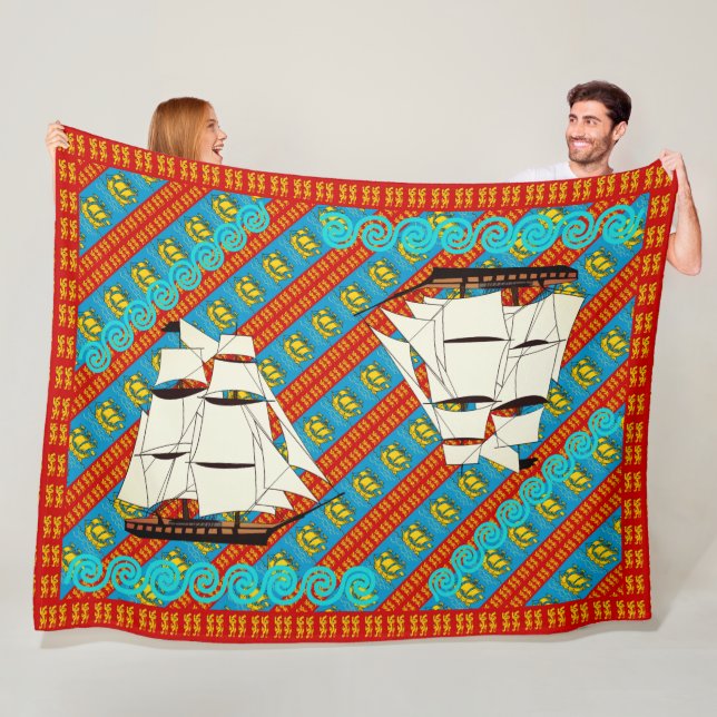 Segment Lejon Fleecefilt (På plats)