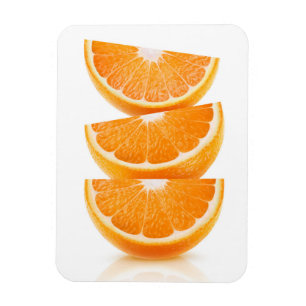 Segment med orange i en stapel magnet