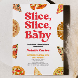 Segment, Segce, Baby! Pizza Baby Shower Inbjudningar