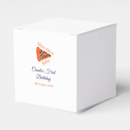 Segment Segce baby pizza brun blå 1:a födelsedag Presentaskar