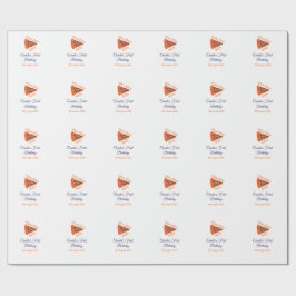 Segment Segce baby pizza brun blå 1:a födelsedag Presentpapper