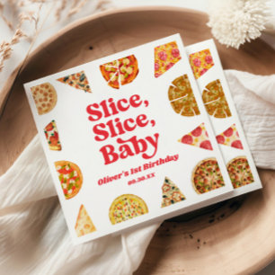 Segment, Segce, Baby! Pizza Födelsedagsfest Pappersservett
