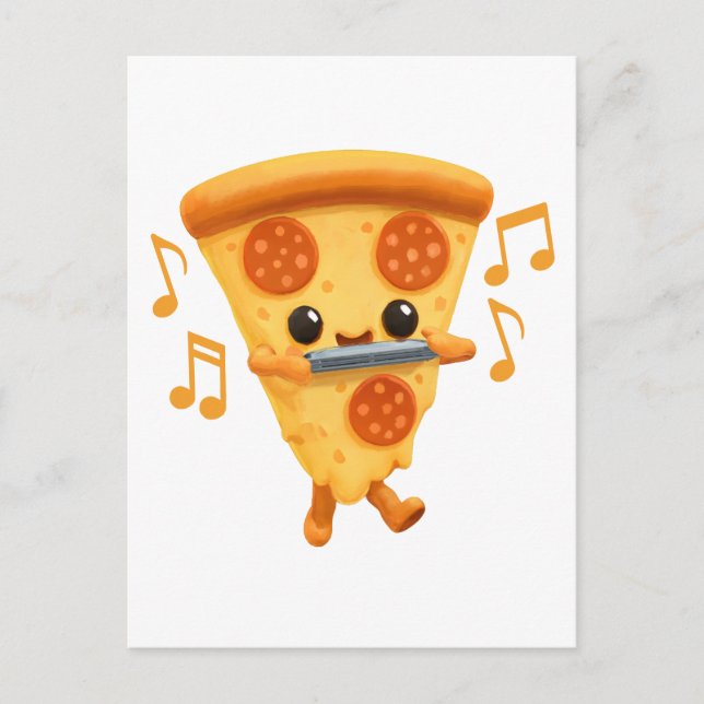 Segment som spelar en Harmonica Vykort (Framsida)