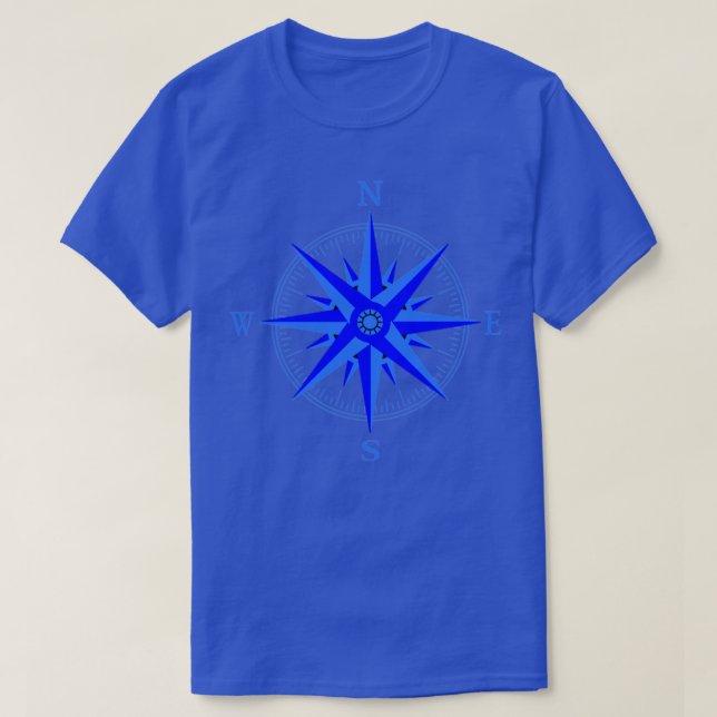 Segment Vind Ro Compass Nautical T Shirt (Design framsida)