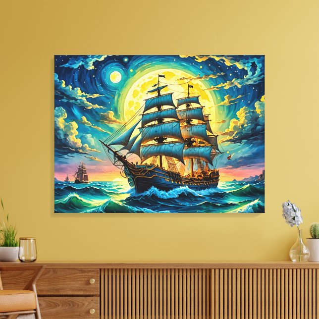 Segmentera Frakt Canvas Art (Insitu (Vardagsrum))