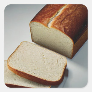 Segmenterad Bröd Fyrkantigt Klistermärke