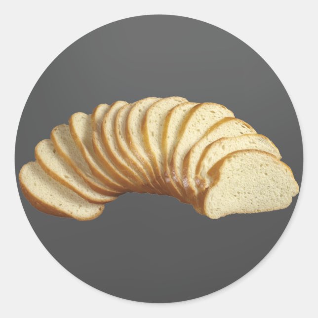 Segmenterad Bröd Runt Klistermärke (Framsida)