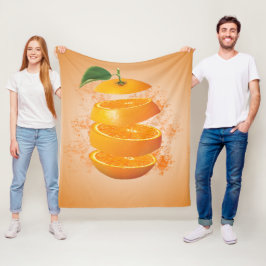 Segmenterad Orange Vibrant och uppdatering av Anpa Fleecefilt