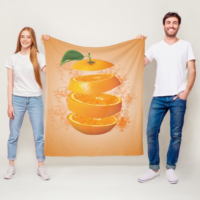 Segmenterad Orange Vibrant och uppdatering av Anpa Fleecefilt (På plats)