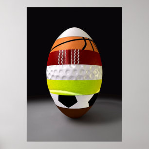 Segmenterad sport Boll Poster