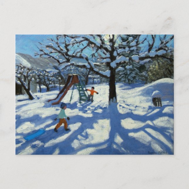 Segmentet på vintern Bourg St Moritz Vykort (Framsida)