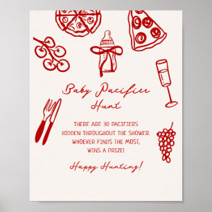 Segmentsegmentet Baby Nappar Hunt-spel utskrivbart Poster