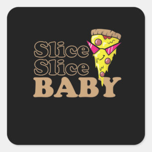 Segmentsegmentet Baby Pizza Fast food Steinofen Fyrkantigt Klistermärke