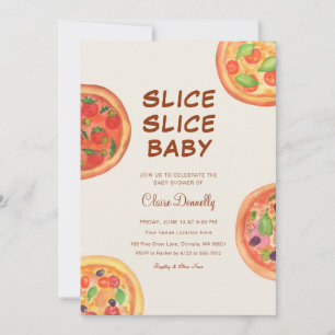 Segmentsegmentscirkel Pizza Italienska babyskor Inbjudningar