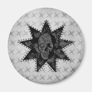 Segmentskullstreck (Grått) Magnet