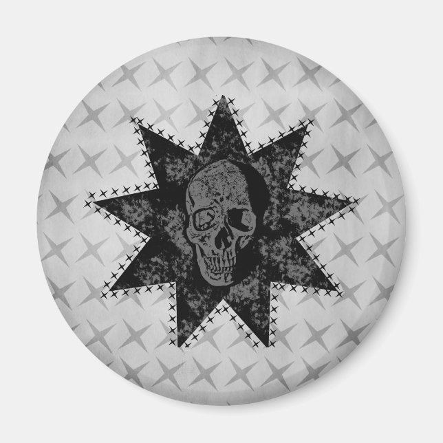 Segmentskullstreck (Grått) Magnet (Framsidan)