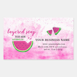Segmentvattenmelonskiktad tvåldekal rektangulärt klistermärke