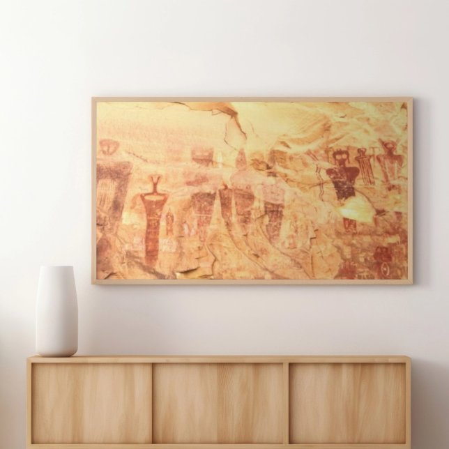 Sego Canyon Sten Art Utah Pictograph Canvastryck (Skapare uppladdad)