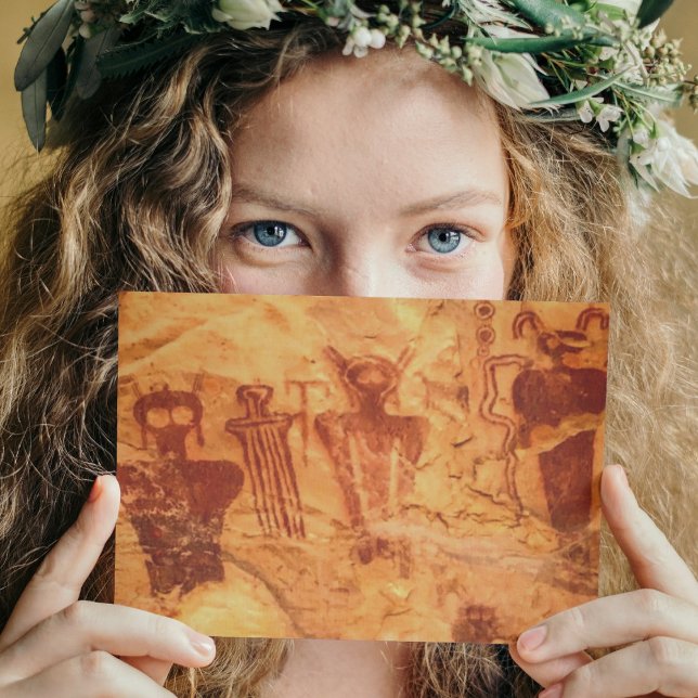 Sego Canyon Sten Art Utah Pictograph Vykort (Skapare uppladdad)