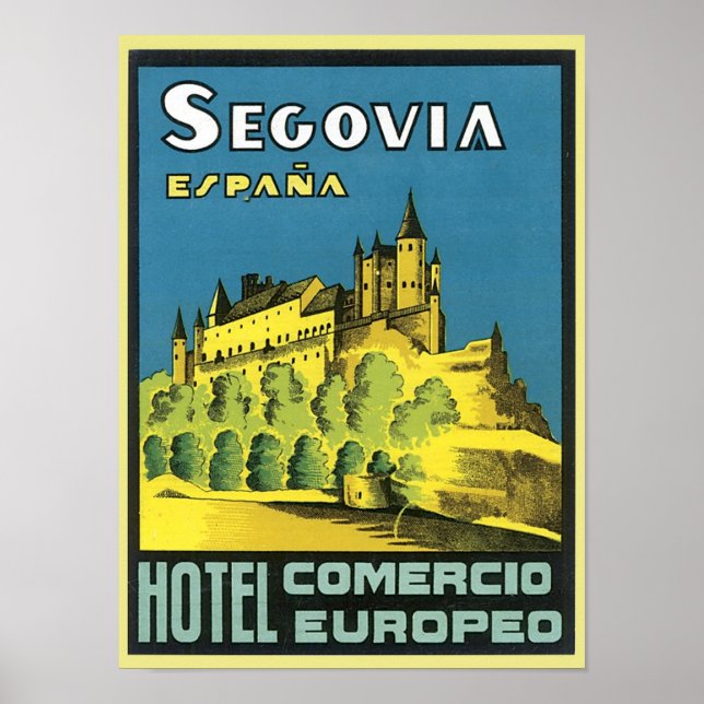Segovia Espana Hotel Comercio Europeo Poster (Framsidan)