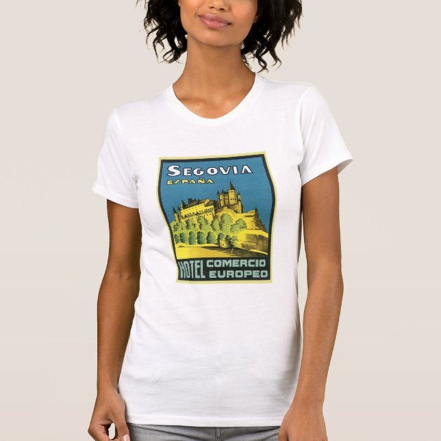Segovia Espana Hotel Comercio Europeo T-shirt (Framsida)