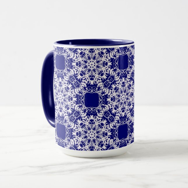 segrande blommönster mugg (Framsida vänster)