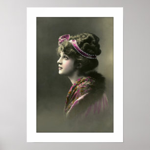 segrande kvinnans hoppfulla uttryck poster
