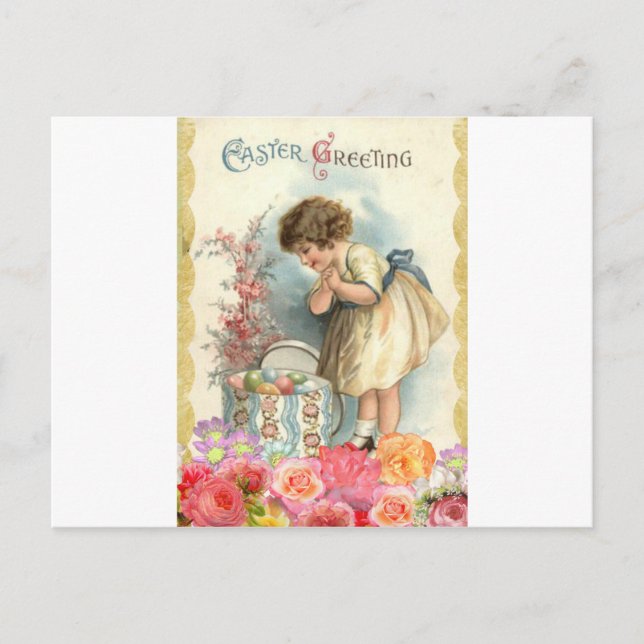 segrande påskägg helg vykort (Framsida)