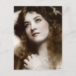 segrare Edwardian Sepia Hand Tved Postcard 13 Vykort