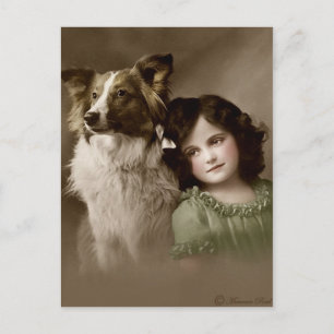 segrare Edwardian Sepia Hand Tved Postcard 16 Vykort